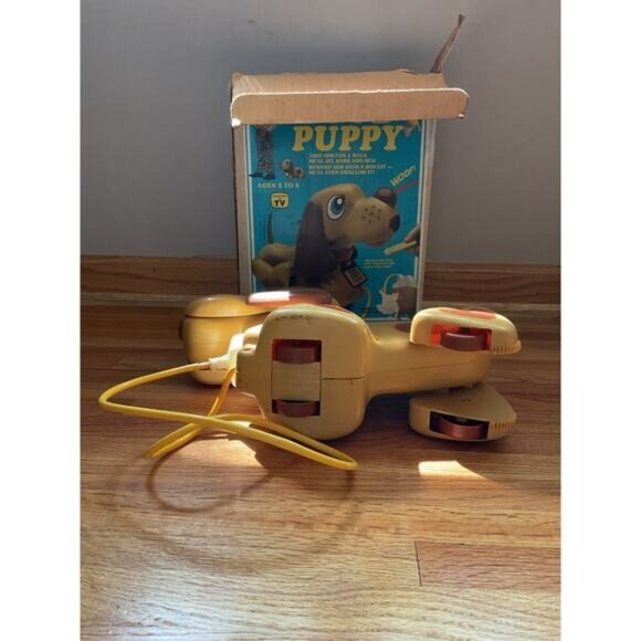 Vintage 1970s Coleco Good Puppy Barks For A Biscuit Toy With Box Ages 2 To 6 - Picture 8 of 13